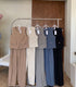Women Elegant Button Down Vest With Trousers Sets